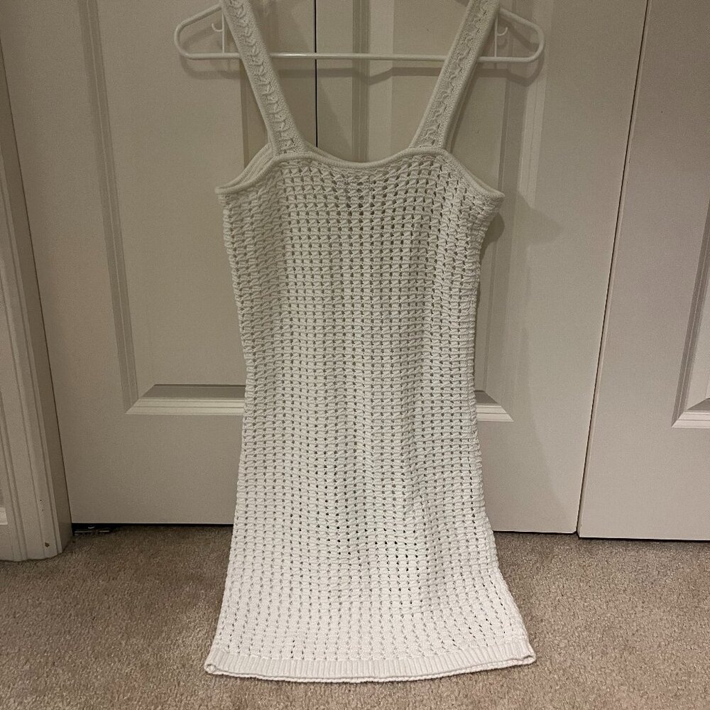 Gap White Crochet Knit Mini Dress